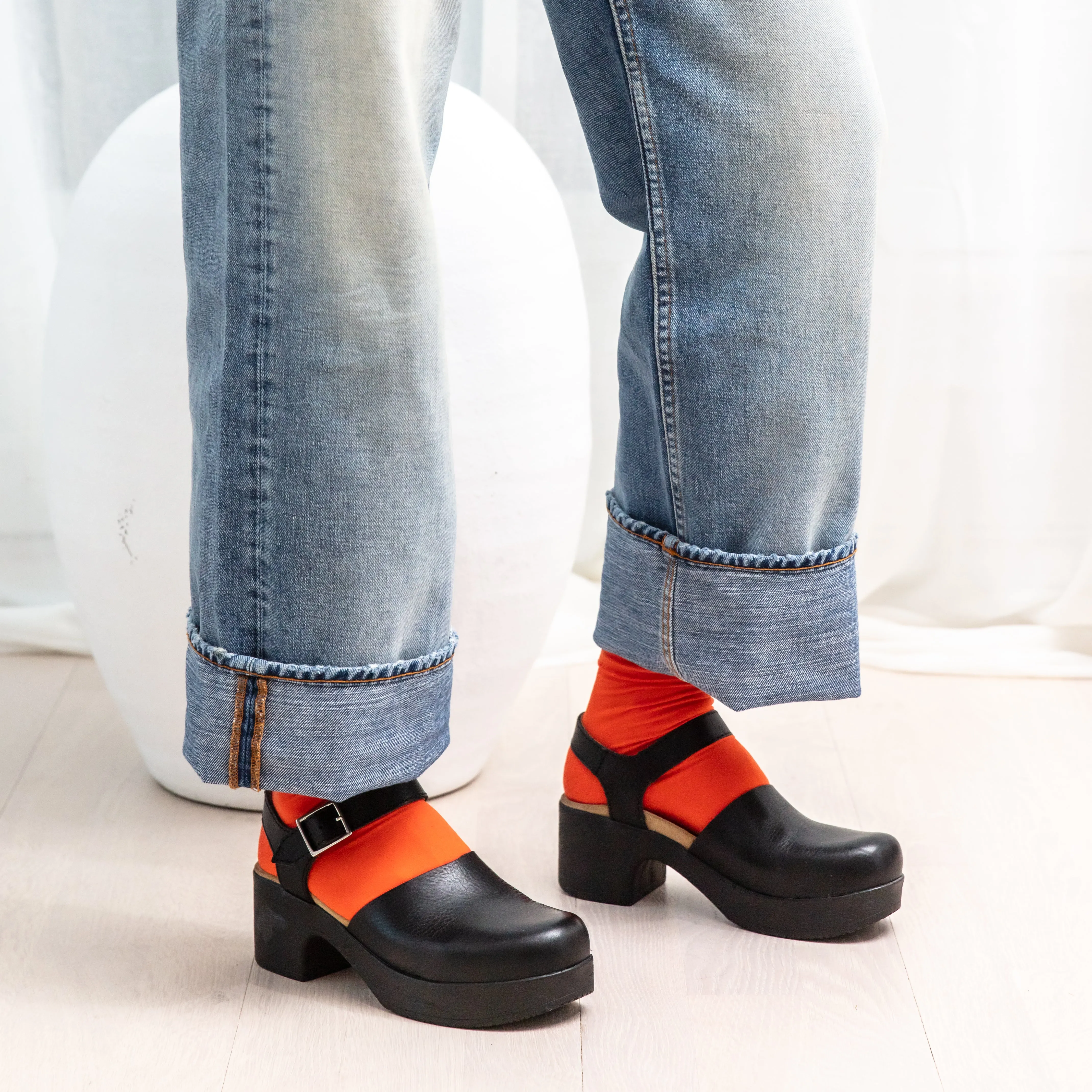 Dolores Black Mary Jane Clog
