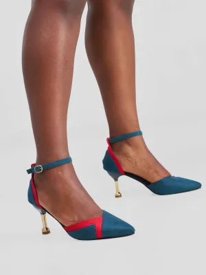D'orsay Heel - Green / Red