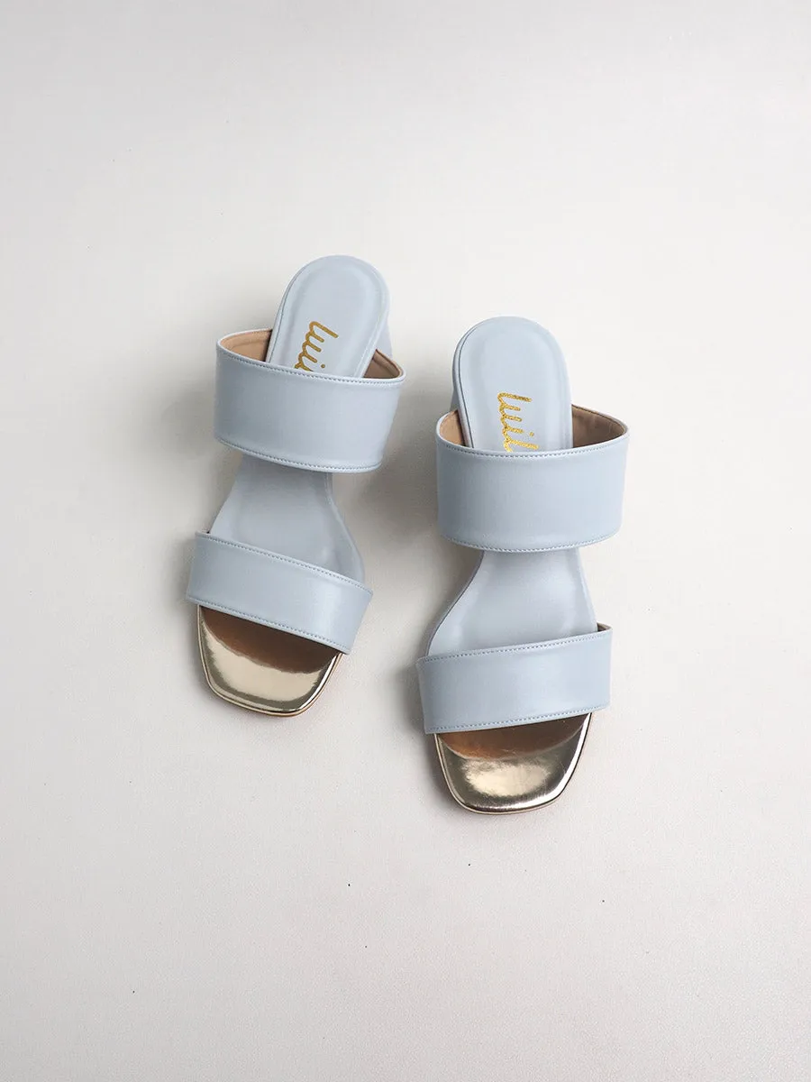 DUO-SLIDERS on block heels