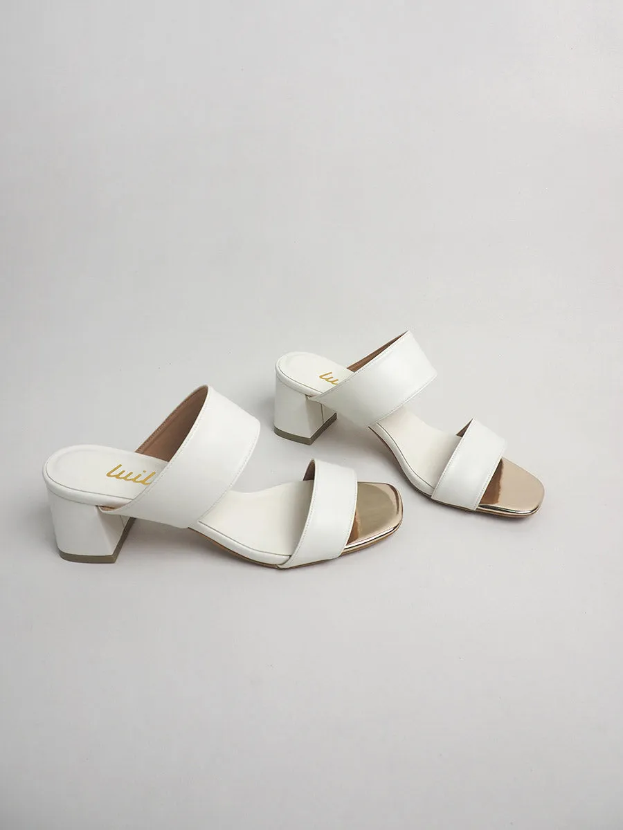 DUO-SLIDERS on block heels