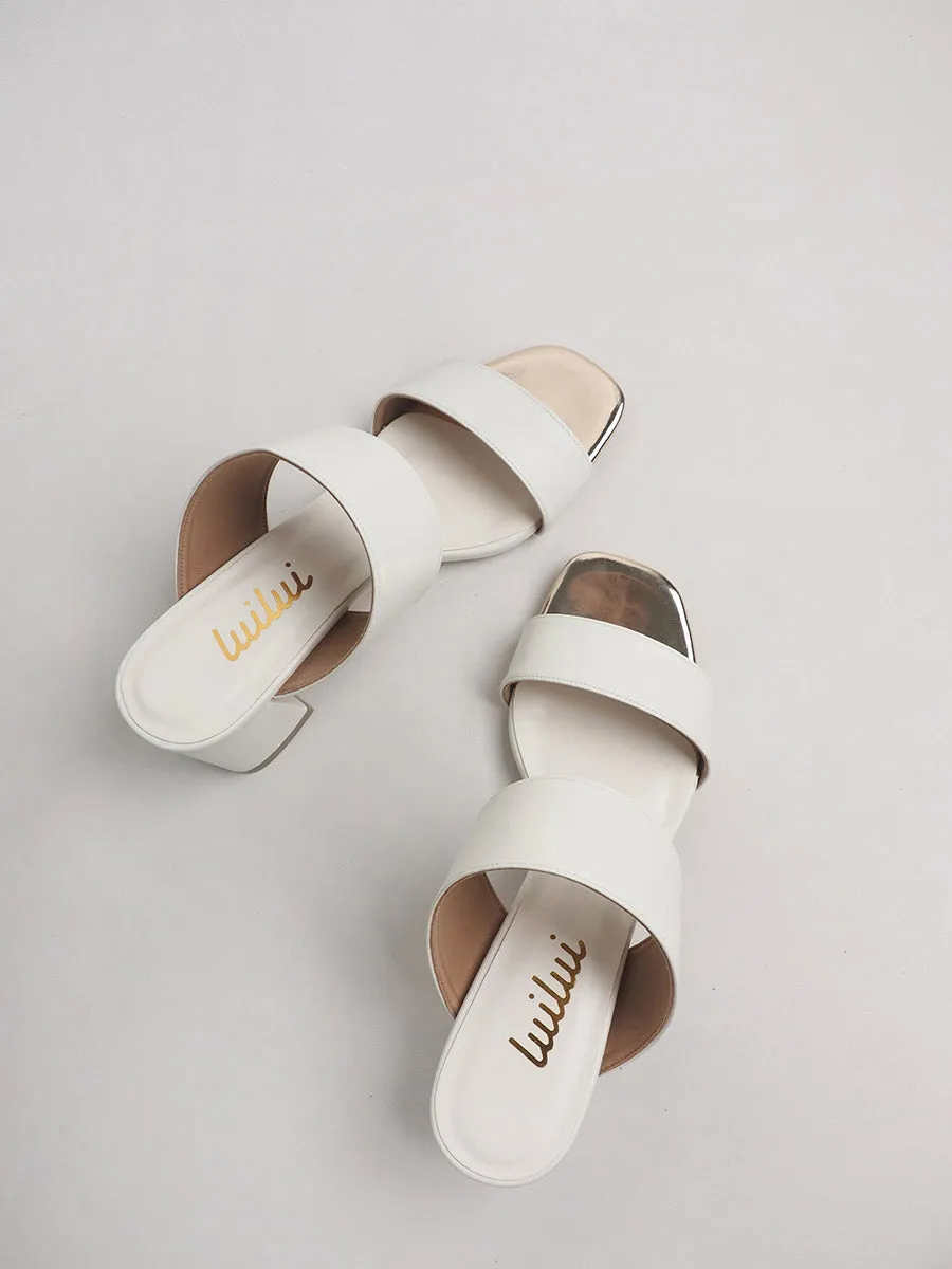 DUO-SLIDERS on block heels