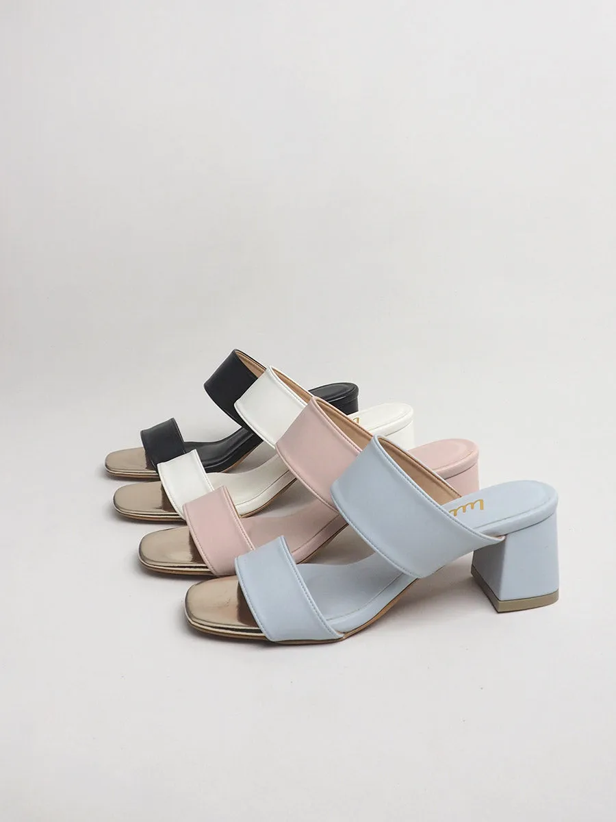 DUO-SLIDERS on block heels