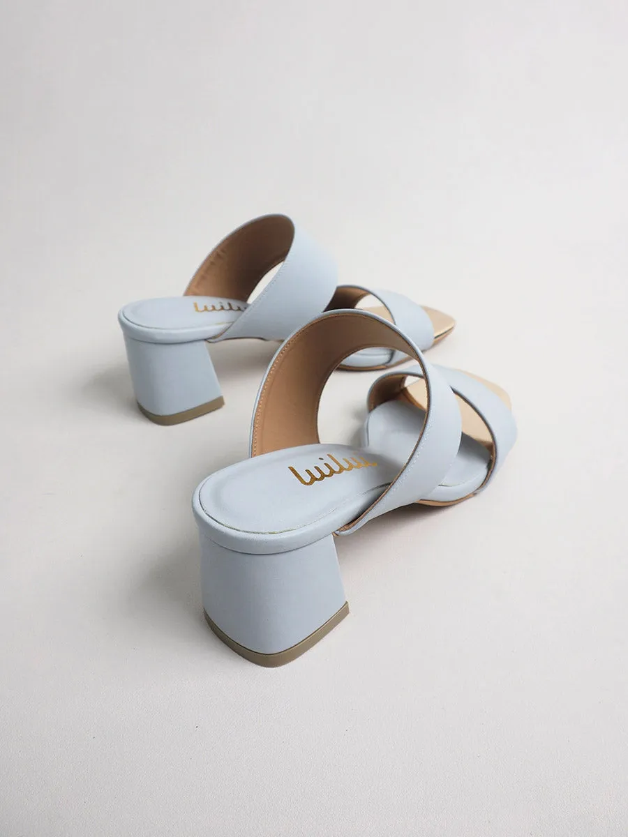 DUO-SLIDERS on block heels