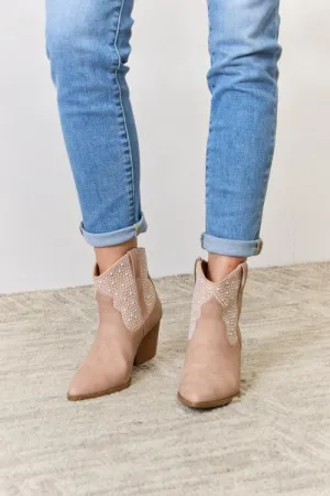 East Lion Corp Rhinestone Ankle Cowgirl Boots