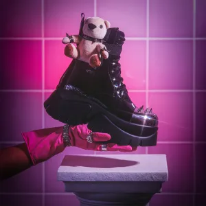 Eddie’s Teddy Platform Spiked Boots - Black
