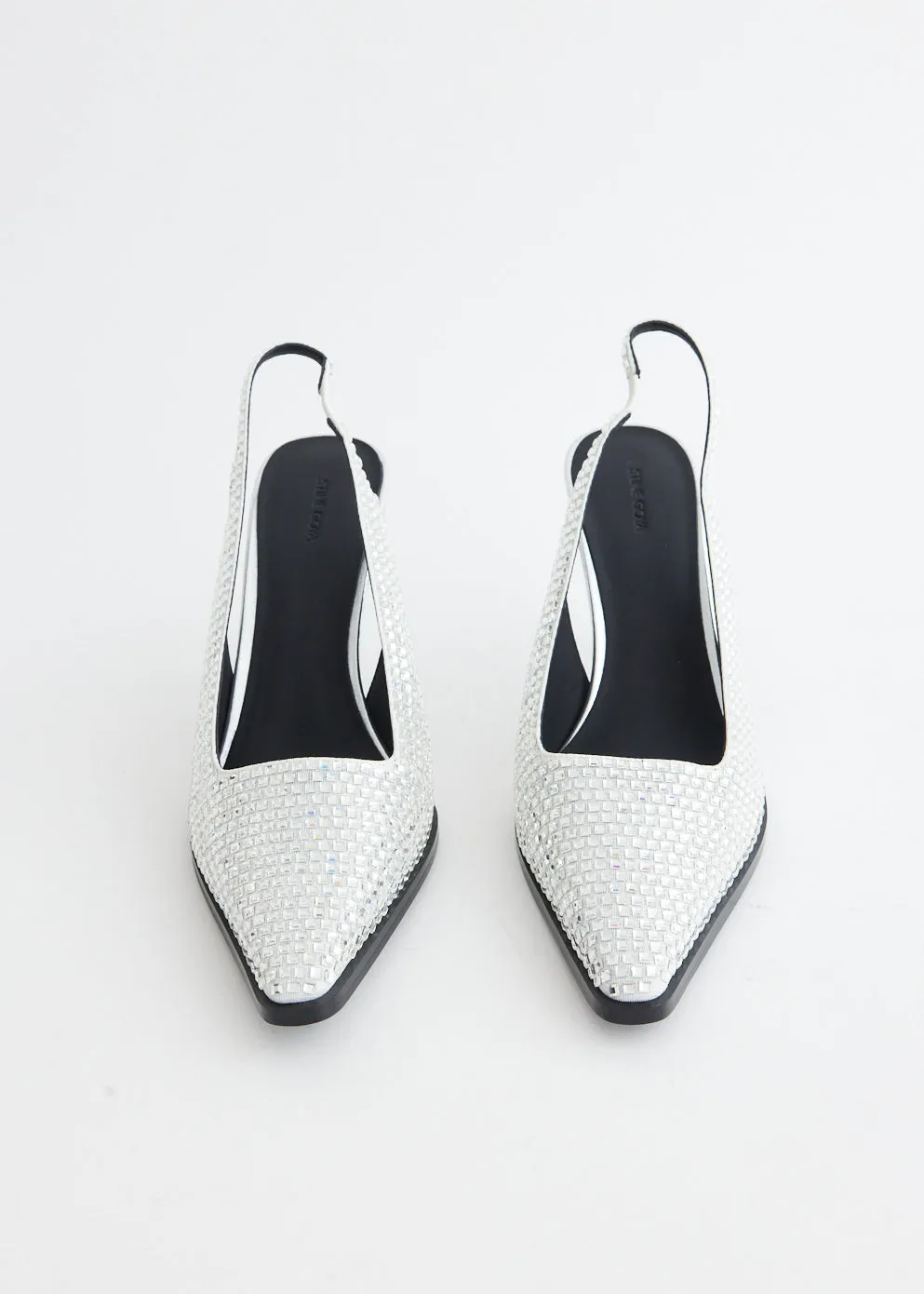 Eiffel 1964 Mirror Metal Cap Sling Back Heels