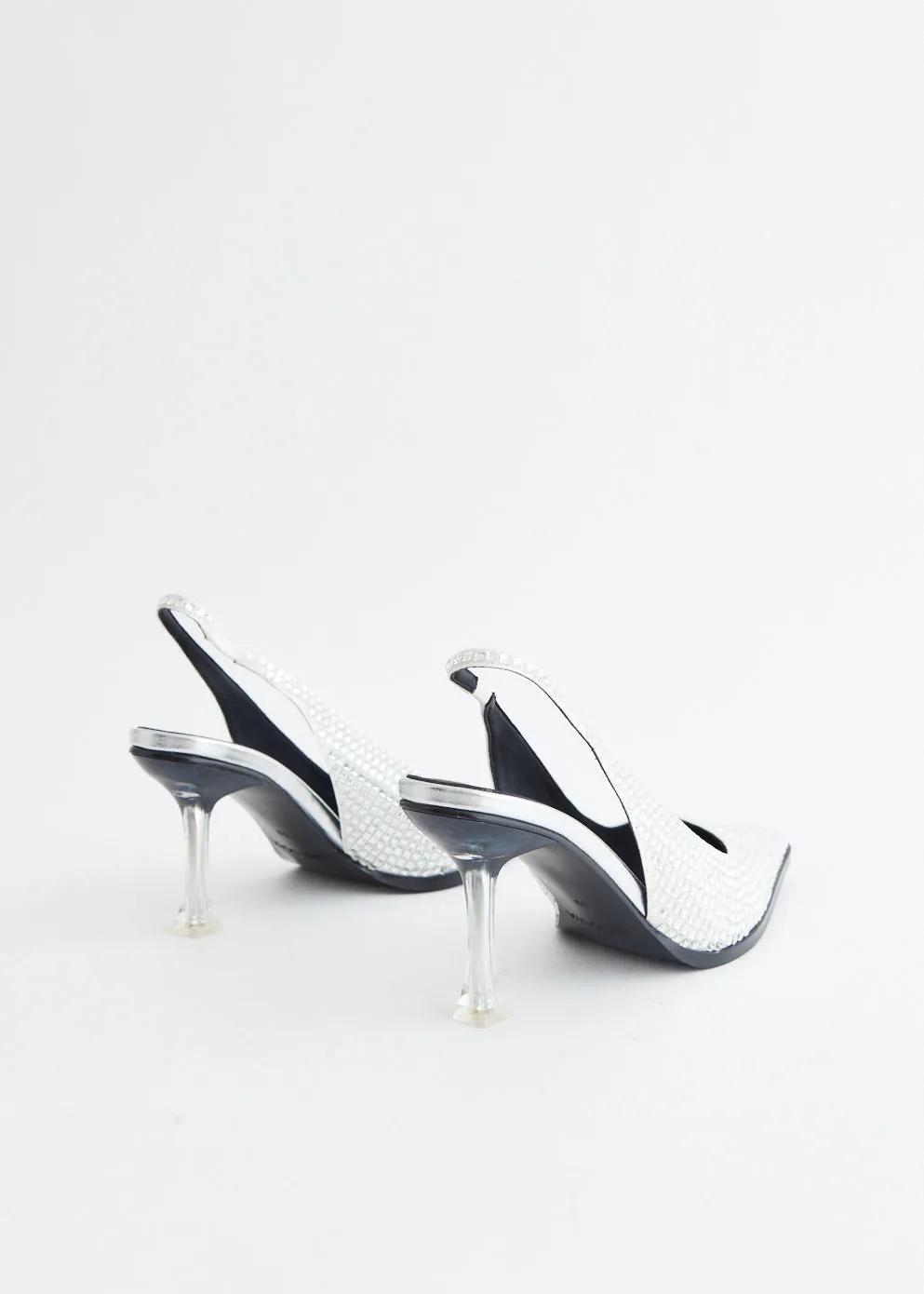 Eiffel 1964 Mirror Metal Cap Sling Back Heels