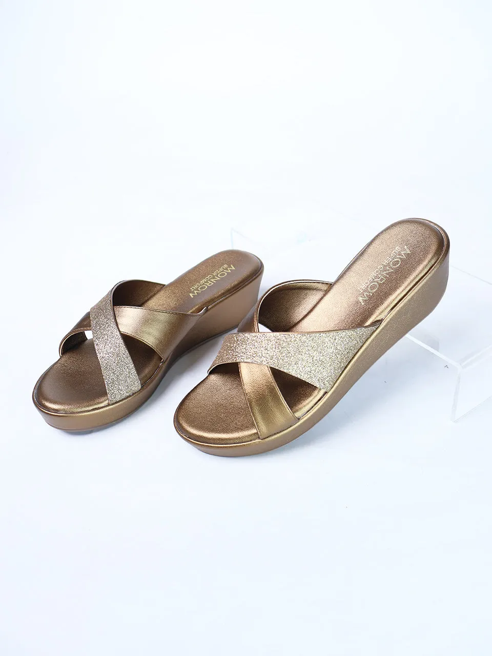 Elain Bronze Wedge Heels
