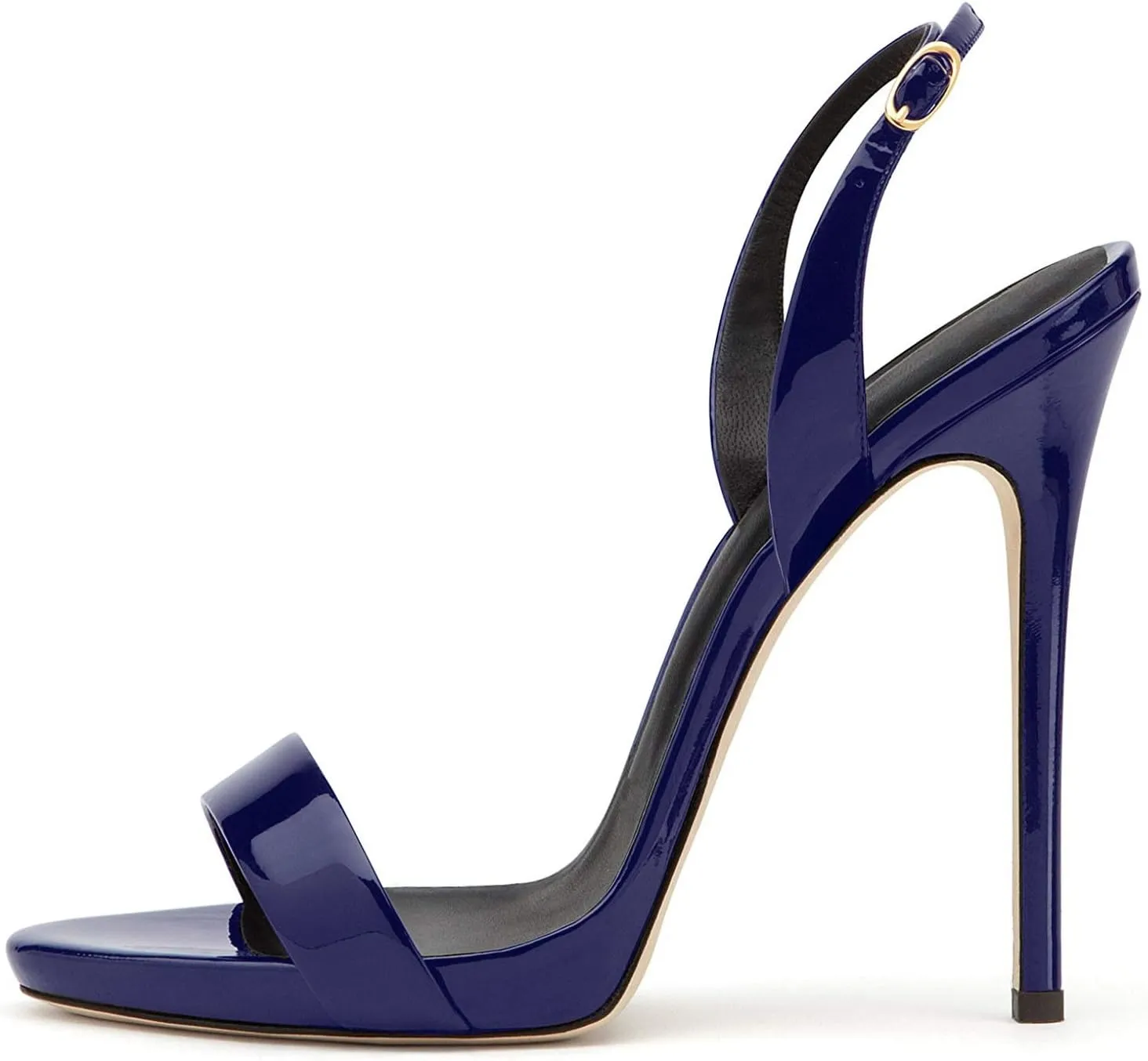 Eldof Womens Open Toe Sandals 12CM Ankle Buckle High Heels Wedding Party Heels