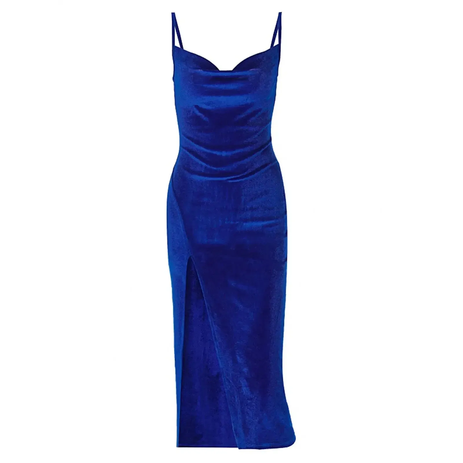 Elegant Velvet Spaghetti Straps Bodycon Dress for Parties