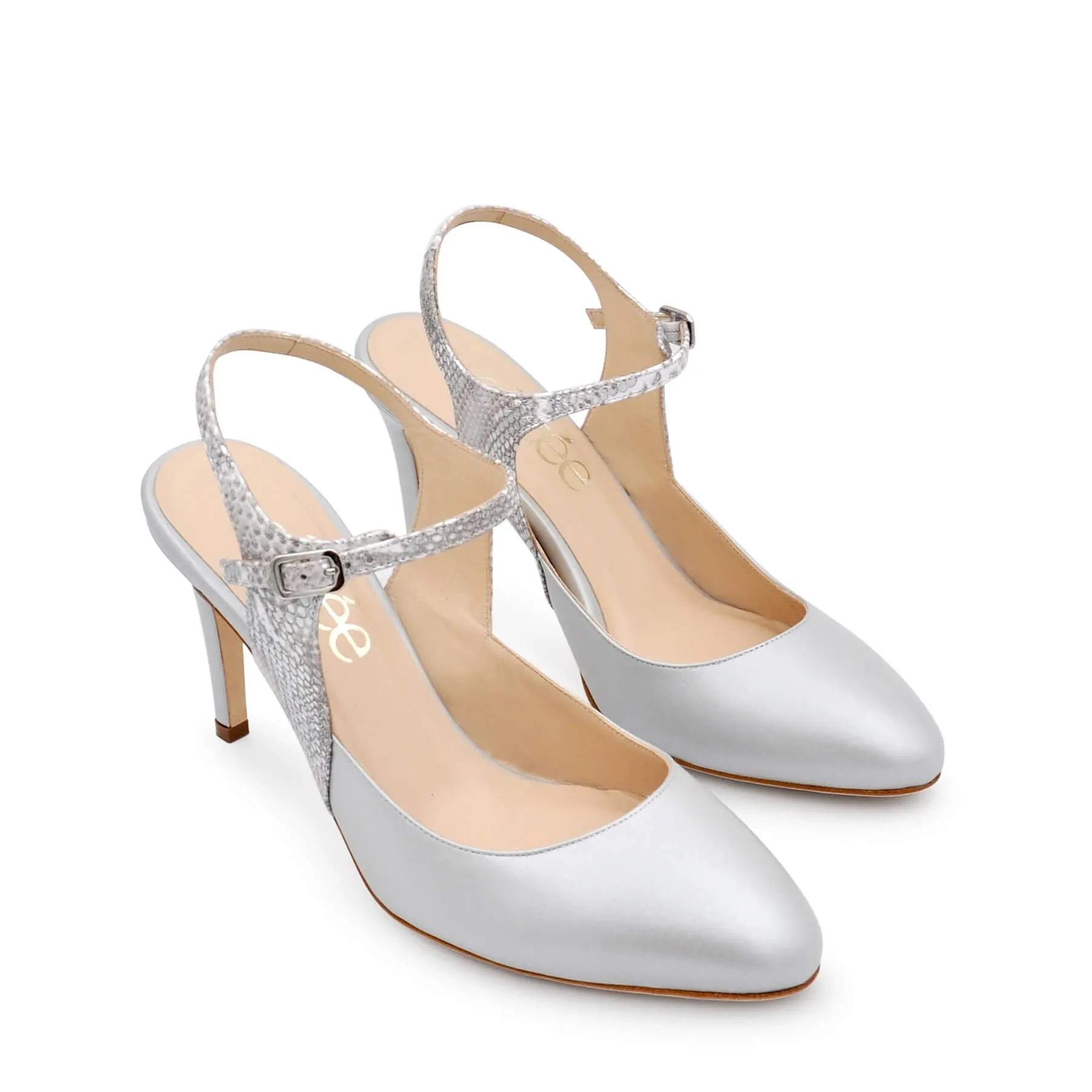 Elizee Frecia Pump - Silver Metallic Leather High Heels