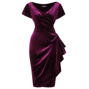 Elsie Dress - Plum Velvet