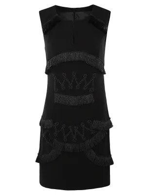Embellished Fringe Dress