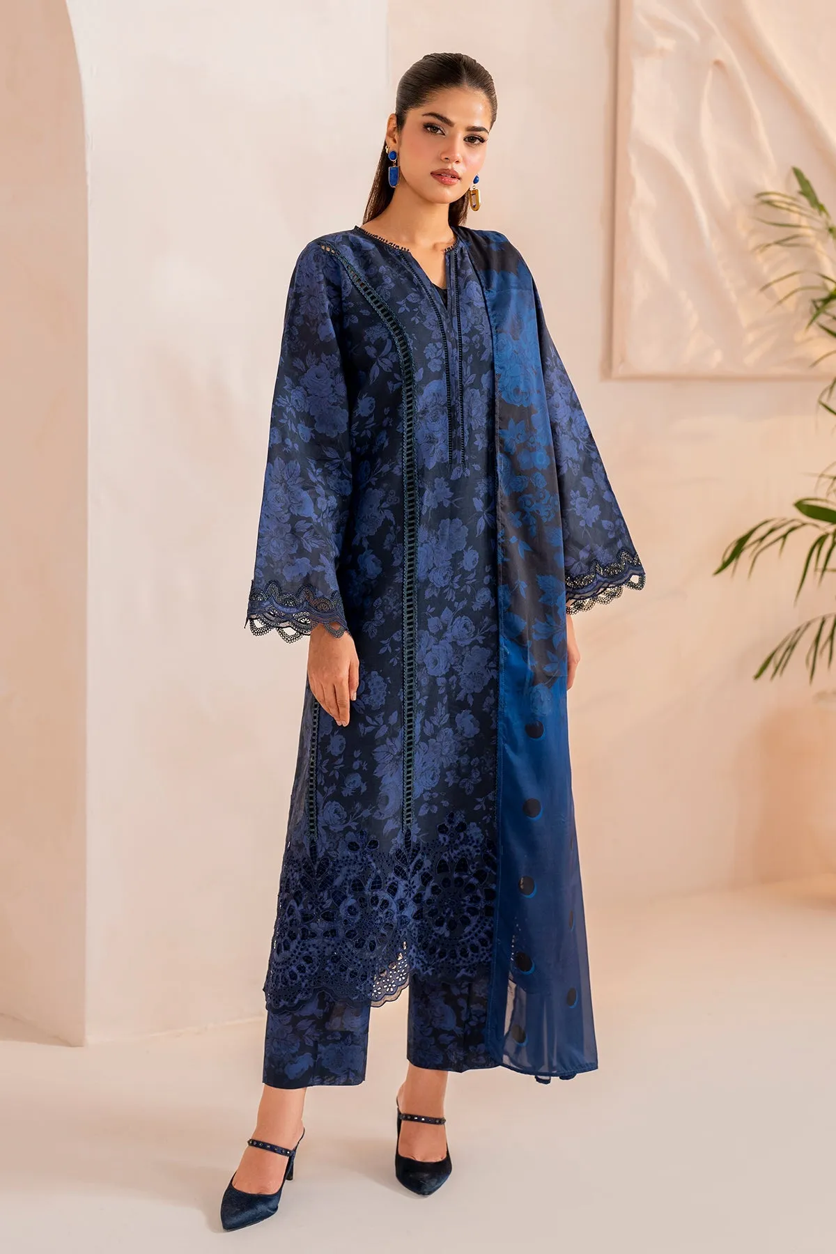 EMBROIDERED PRINTED LAWN SF-714