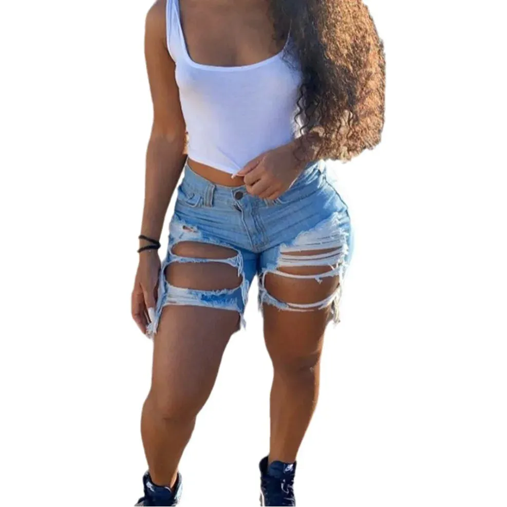 Fashion High Street Sexy Hot Girl Jeans