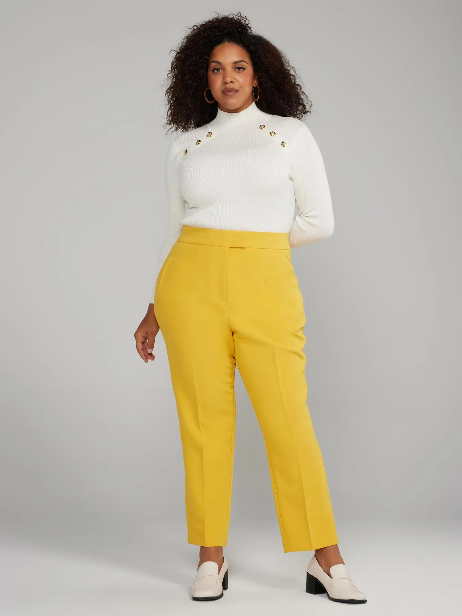 Fashion To Figure - The Liris High Rise Tapered Leg Pants - Short Length