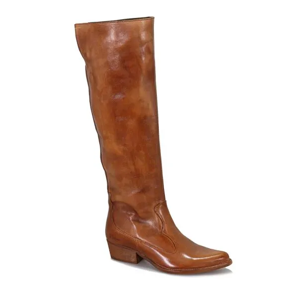 Felmini D206 Couro Tan Long Boots
