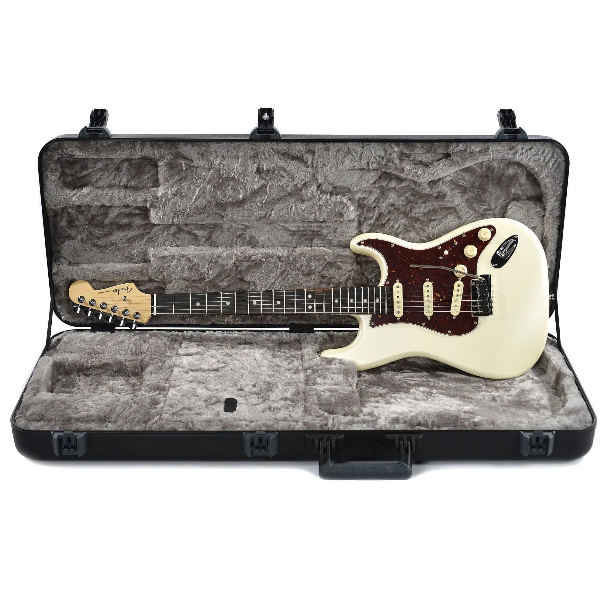 Fender American Elite Stratocaster EB Olympic Pearl w/Hardshell Case