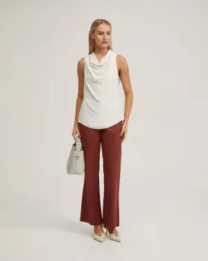 Fern Cupro Blend Soft Neck Top