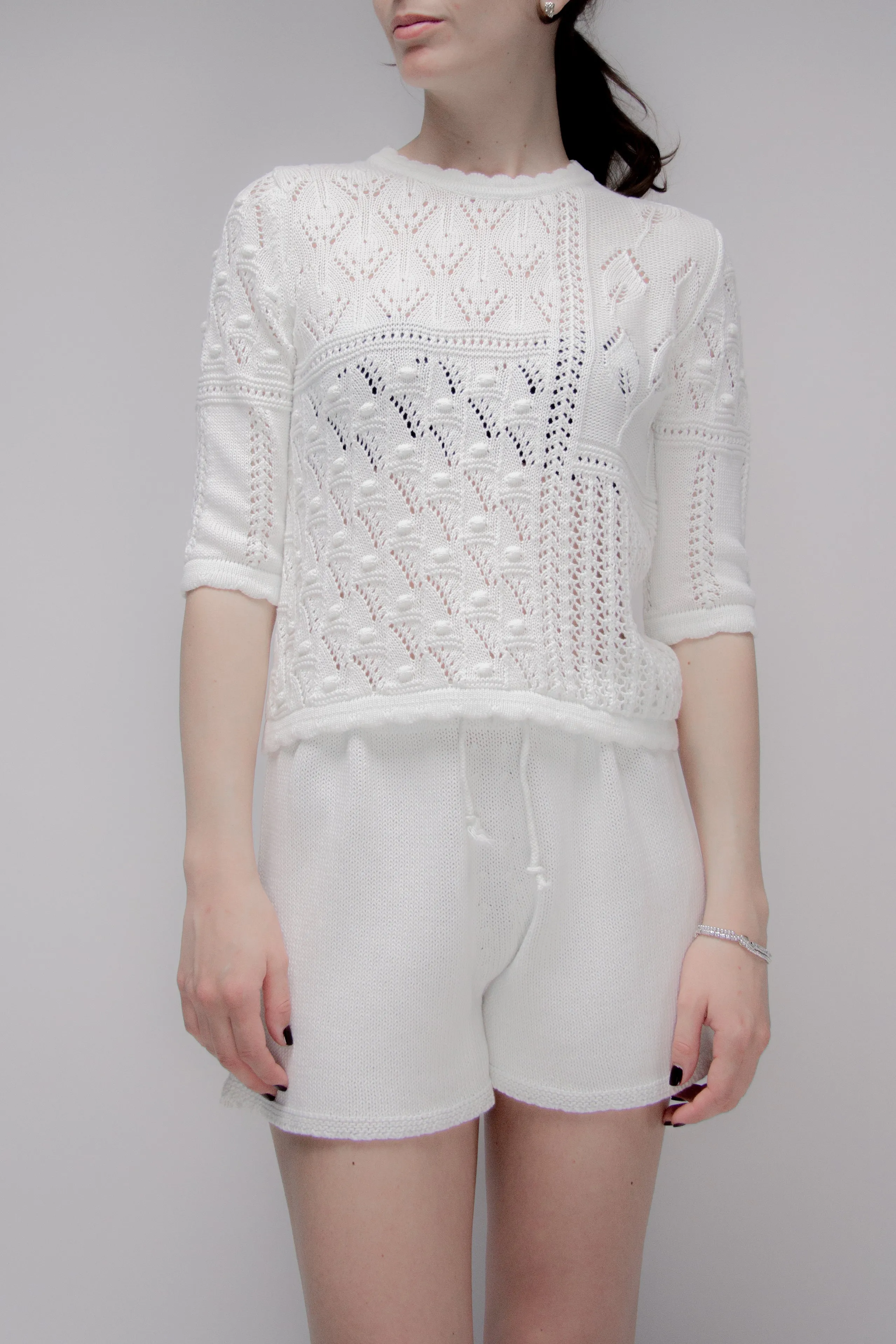 Fine Cotton T-shirt with Floral Pattern