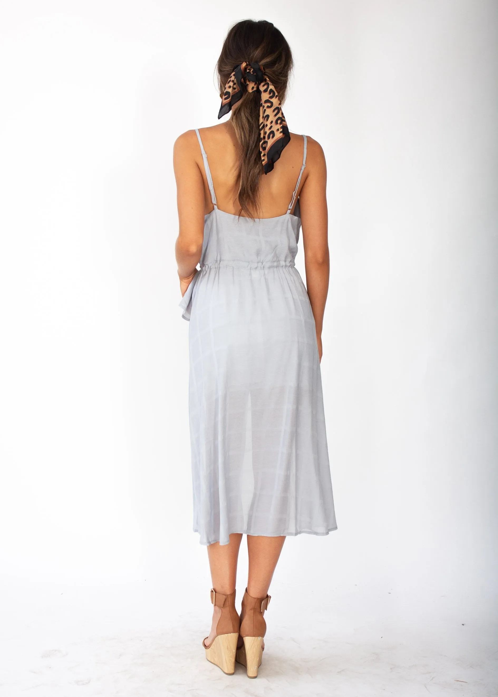 Fly Away Hi-Low Singlet Top - Grey