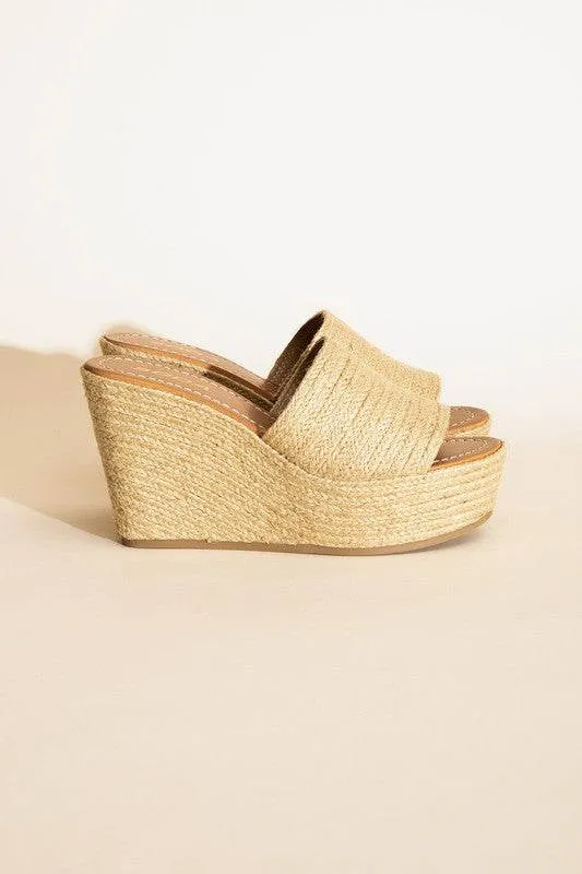 Fortune Dynamic Bounty-S Wedge Platform Open Toe Heels