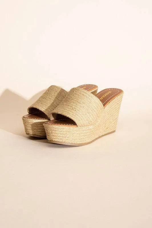 Fortune Dynamic Bounty-S Wedge Platform Open Toe Heels