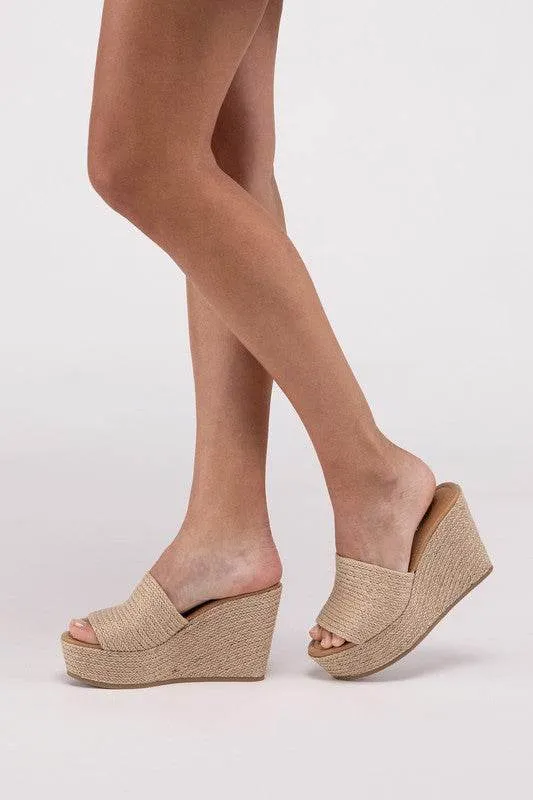 Fortune Dynamic Bounty-S Wedge Platform Open Toe Heels