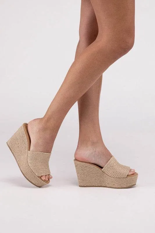 Fortune Dynamic Bounty-S Wedge Platform Open Toe Heels