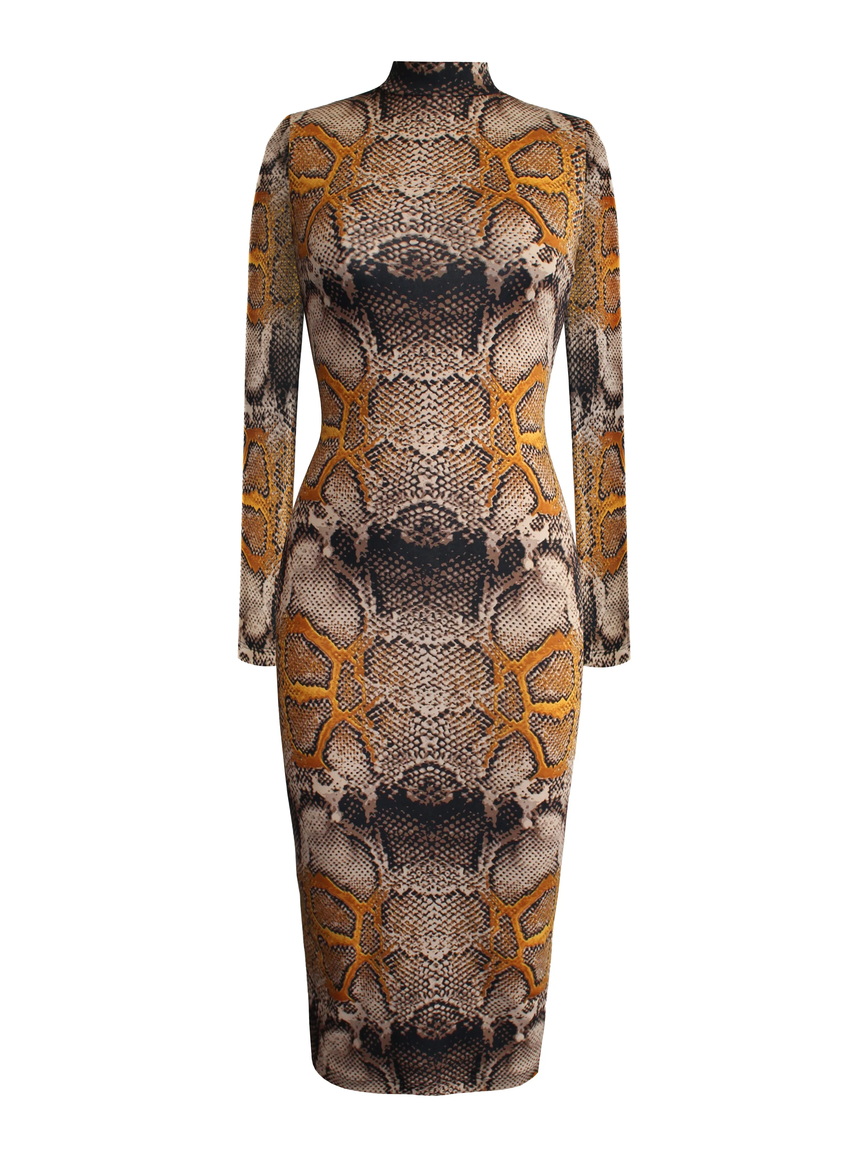 Full Sleeve Snake Skin Dress