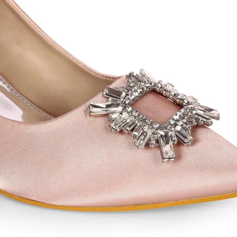 Gaga Crystal Broach Pumps