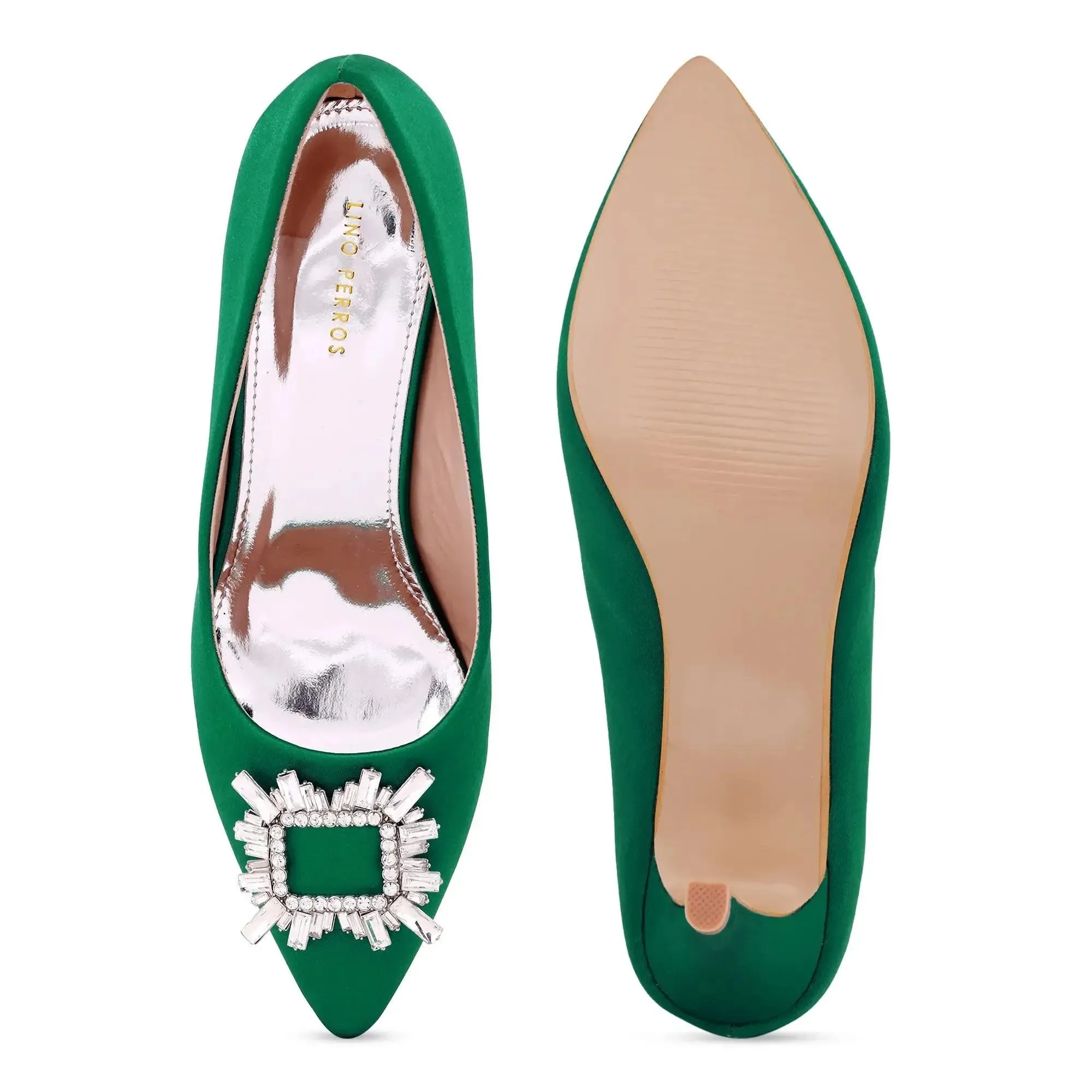 Gaga Crystal Broach Pumps