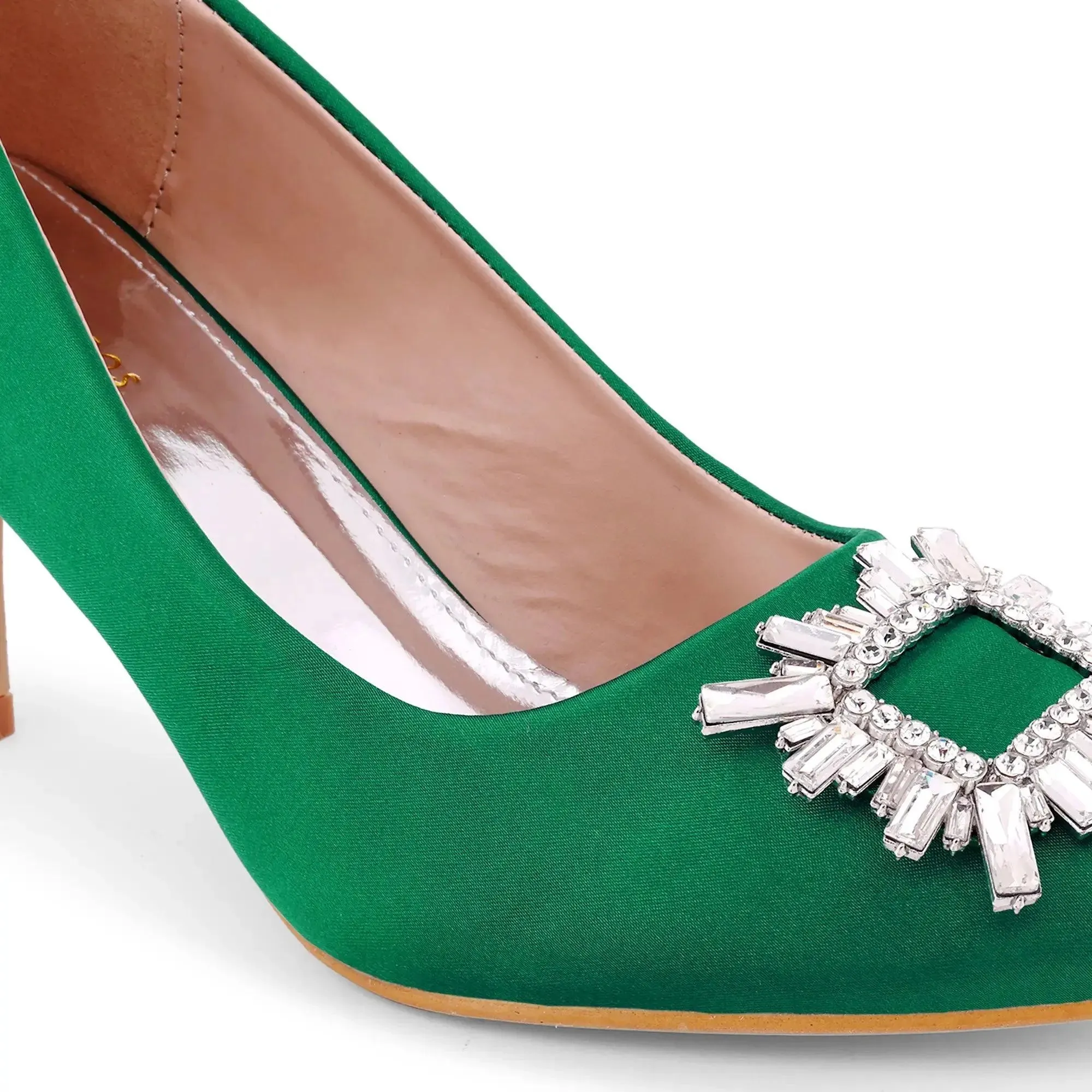 Gaga Crystal Broach Pumps