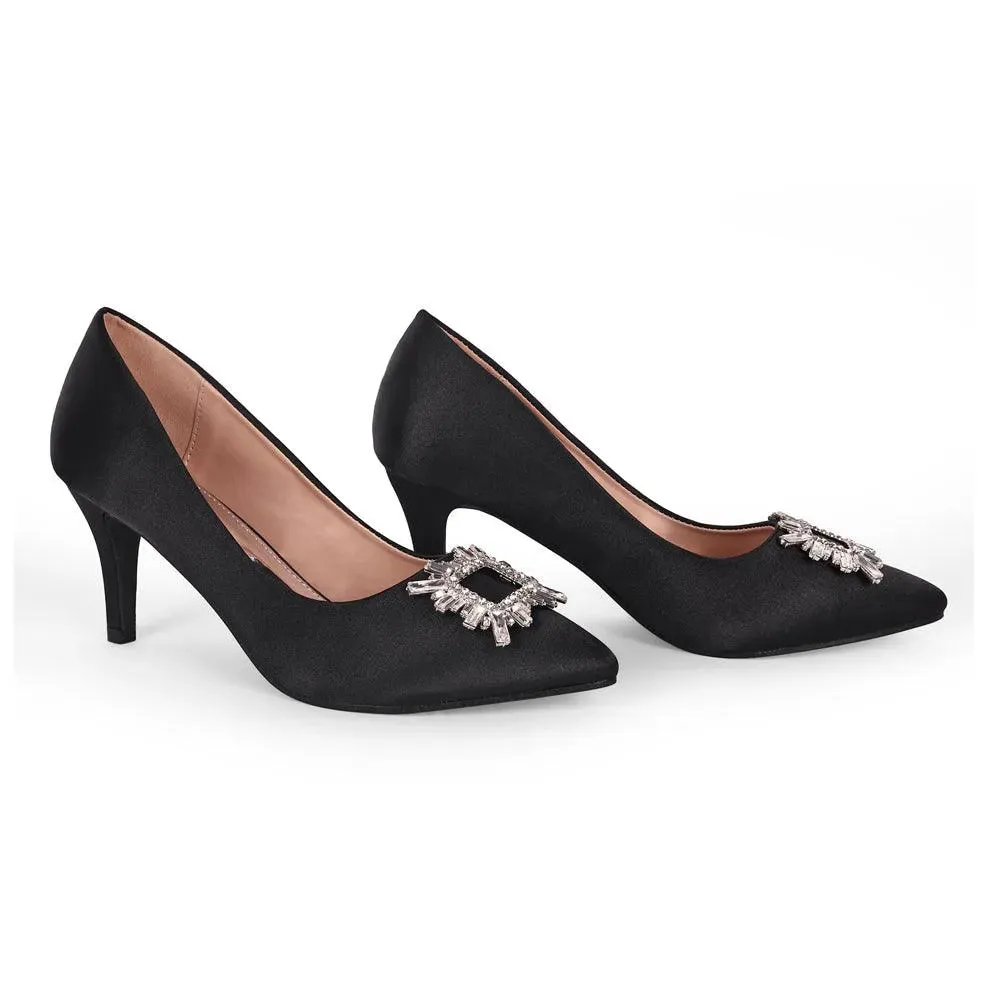 Gaga Crystal Broach Pumps
