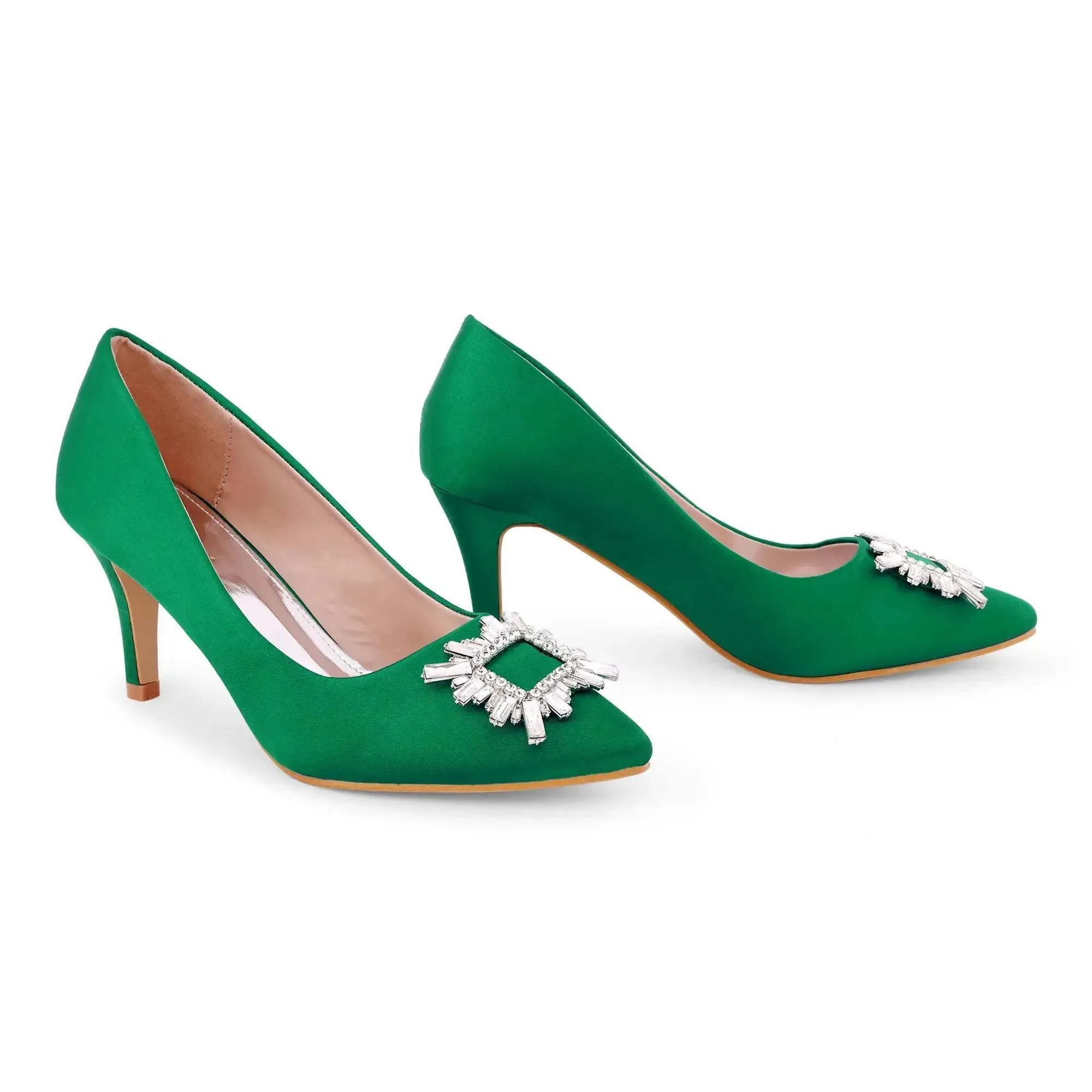 Gaga Crystal Broach Pumps