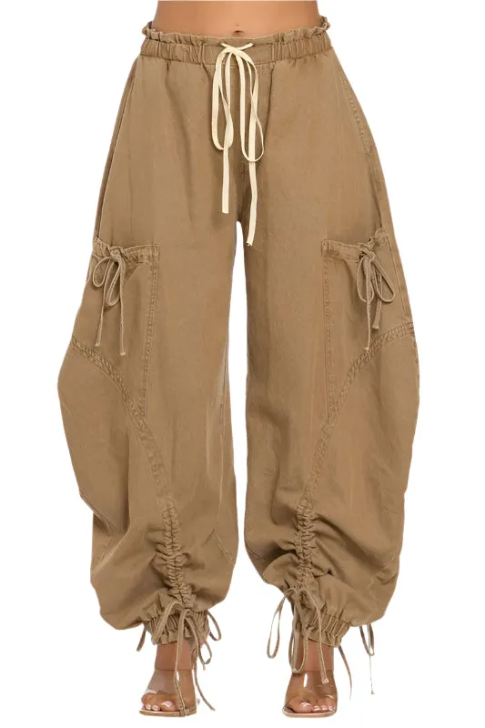 Get Loosed- Plus Size Medium Washed Denim Cargo Pant