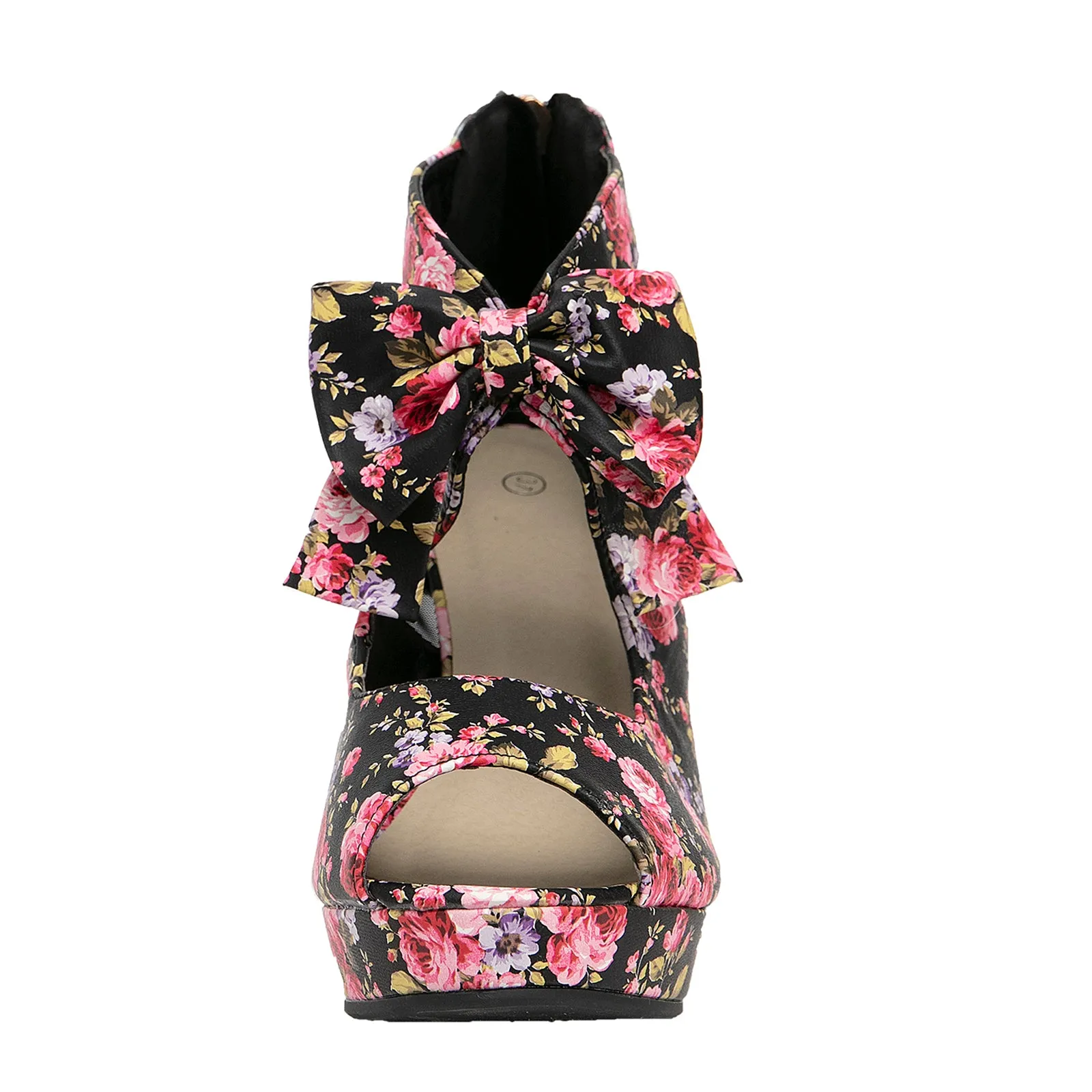 getmorebeauty Open Toe Women flower figure Platform High Heel Shoes Bows Strappy Sandals perfet for wedding/date/night/danceing