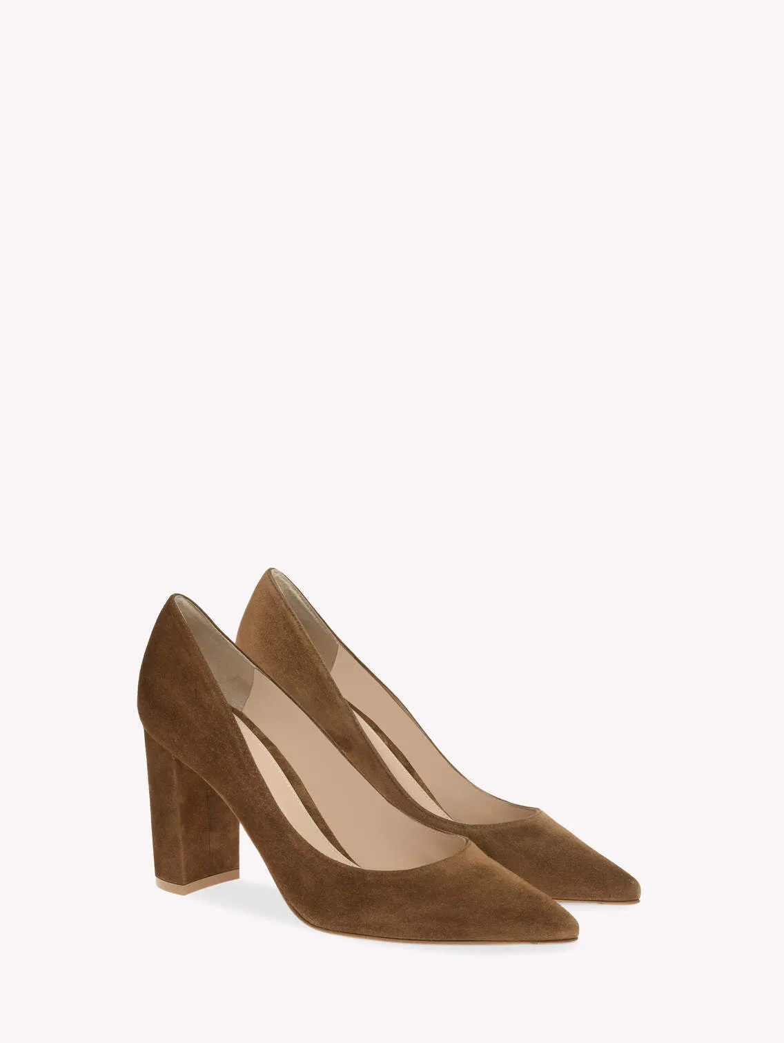 GIANVITO ROSSI PIPER PUMP 85 COGNAC