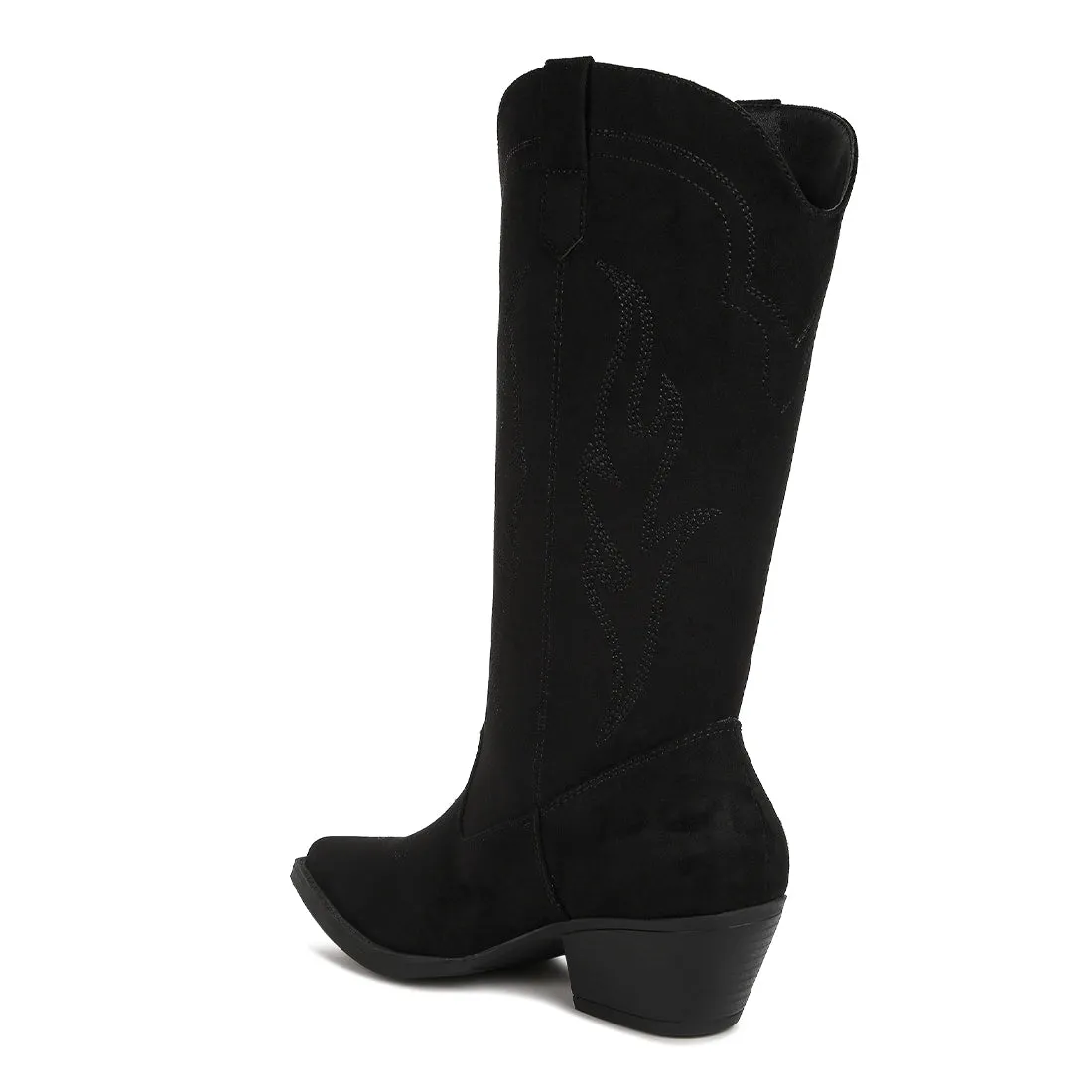 Ginni Embroidered Calf Boots