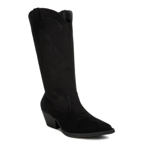 Ginni Embroidered Calf Boots