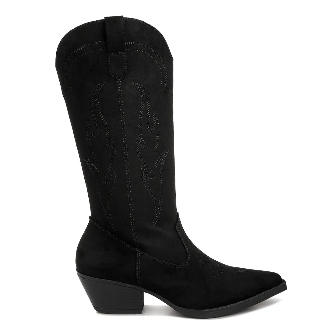 Ginni Embroidered Calf Boots