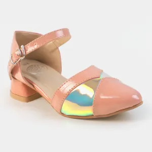 Girls Pumps Heels 456-14 - Peach
