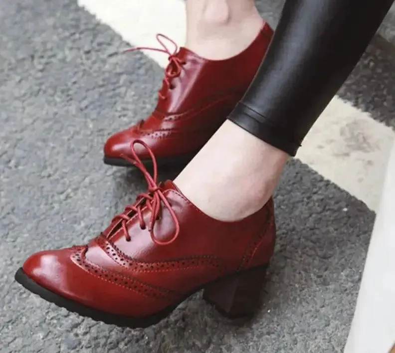 Girsby- Retro vintage vegan leather booties for women