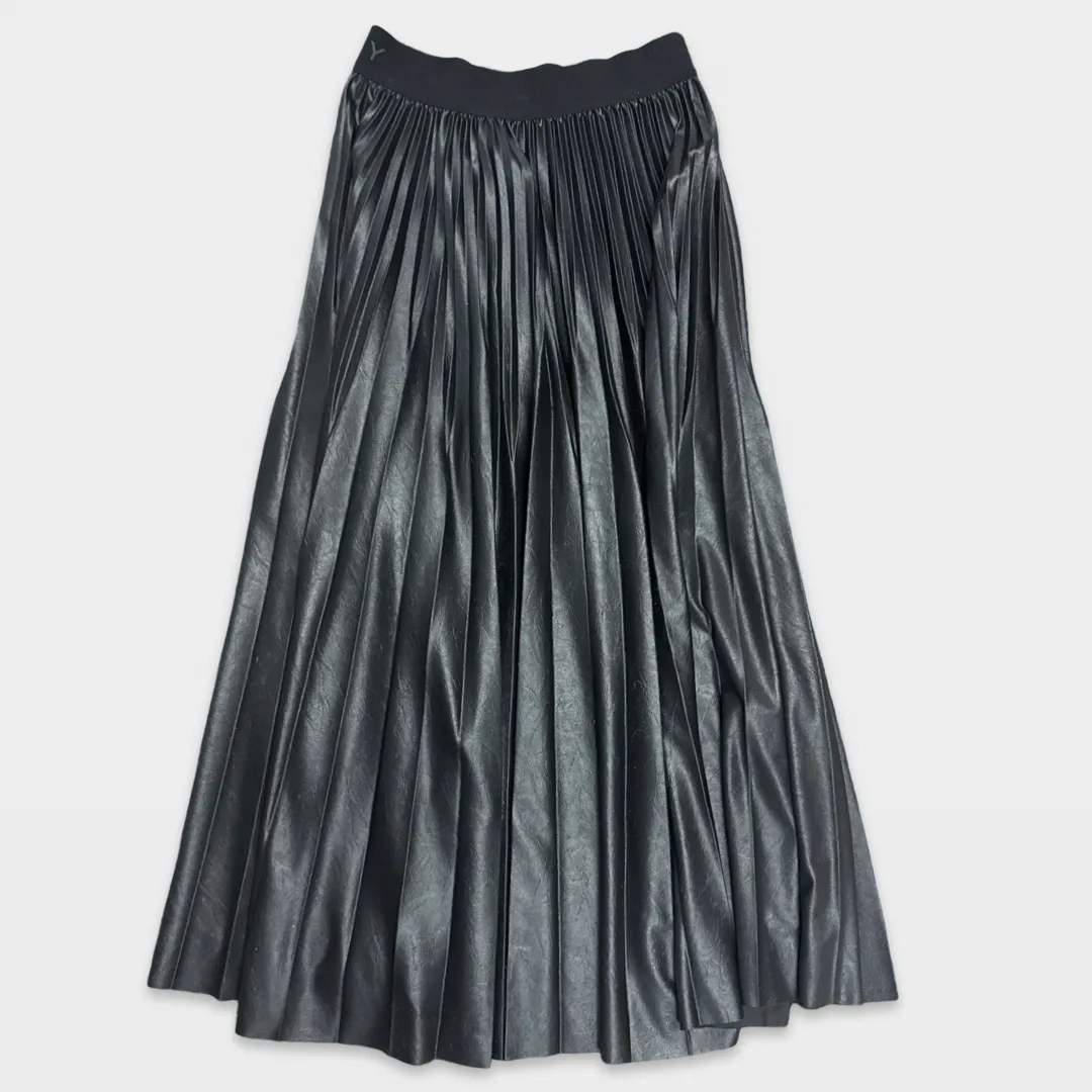 Givenchy Black Pleated Midi Skirt
