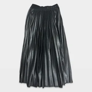 Givenchy Black Pleated Midi Skirt