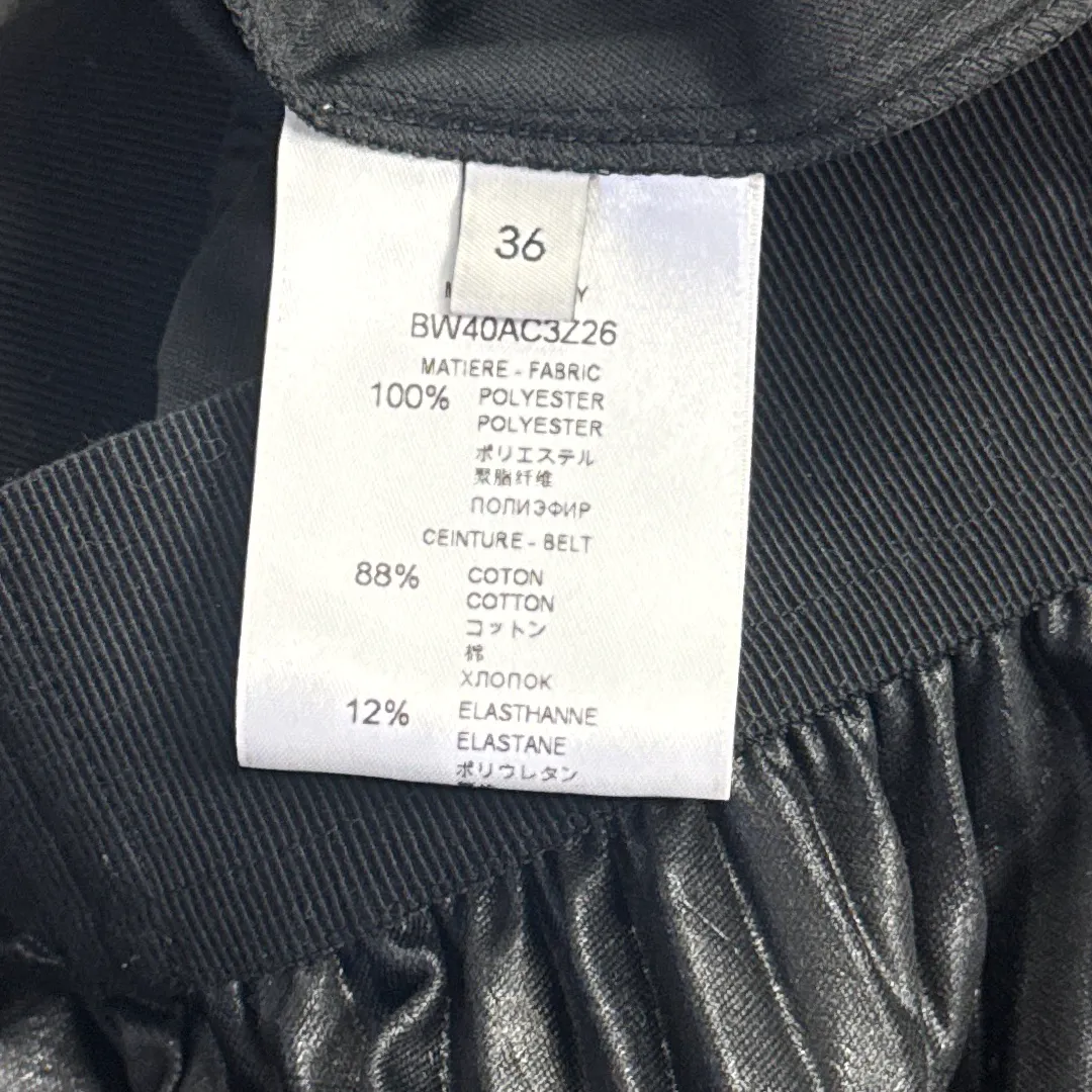 Givenchy Black Pleated Midi Skirt