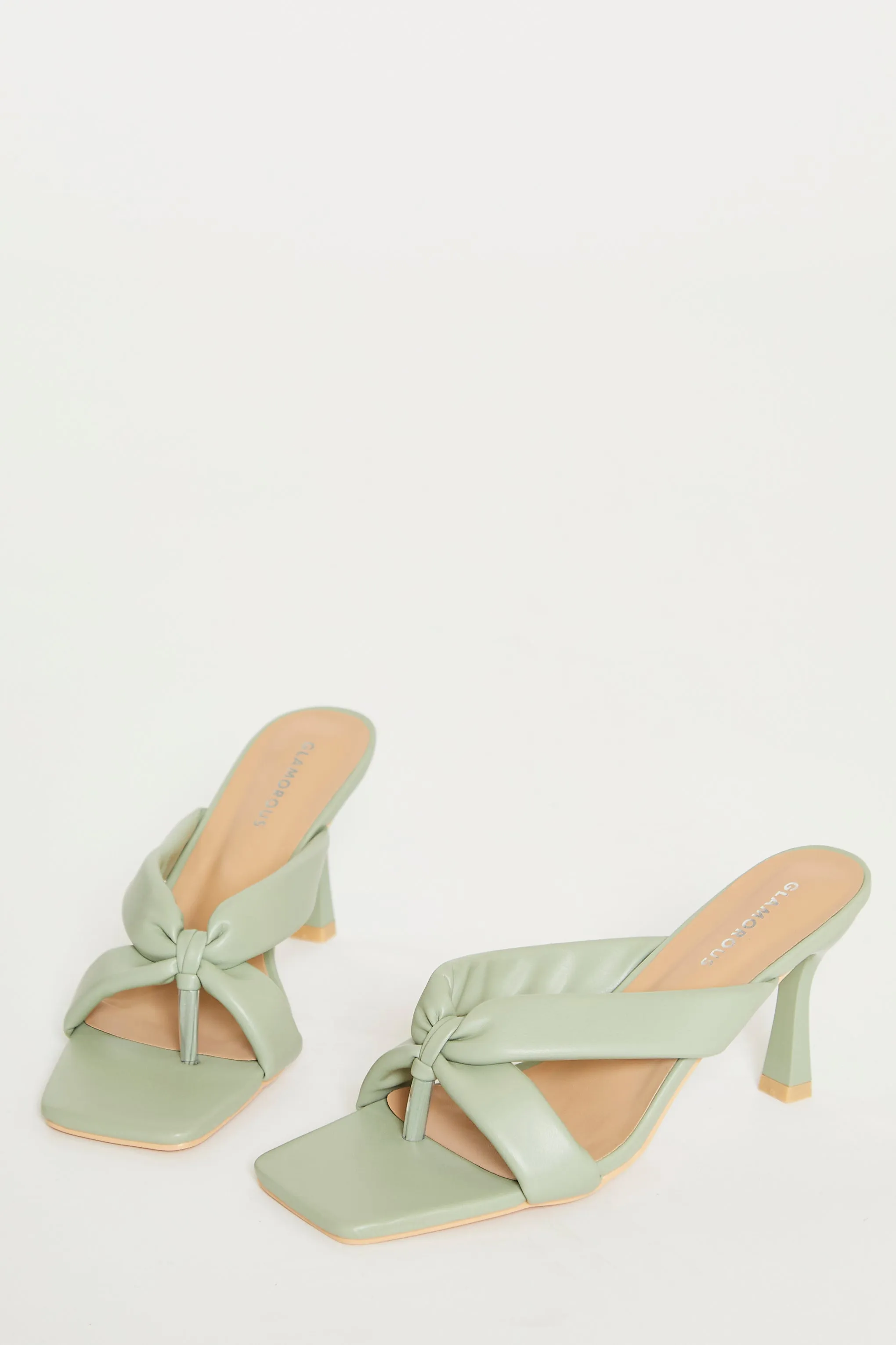 Glamorous Green Toe Pole Heels