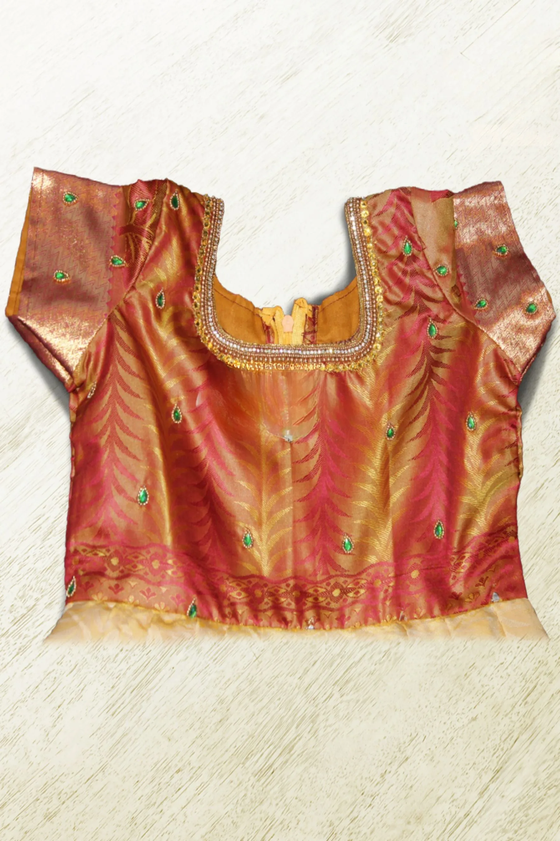 Golden Elegance: Indian Silk Frock for Girls – Stylish and Timeless