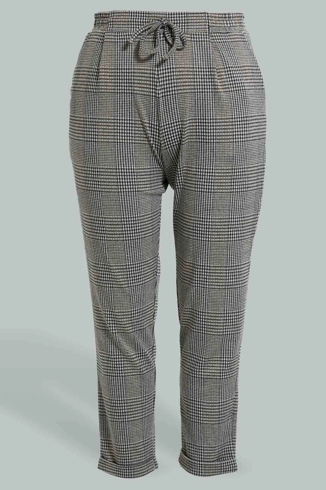 Grey Checkered Trouser