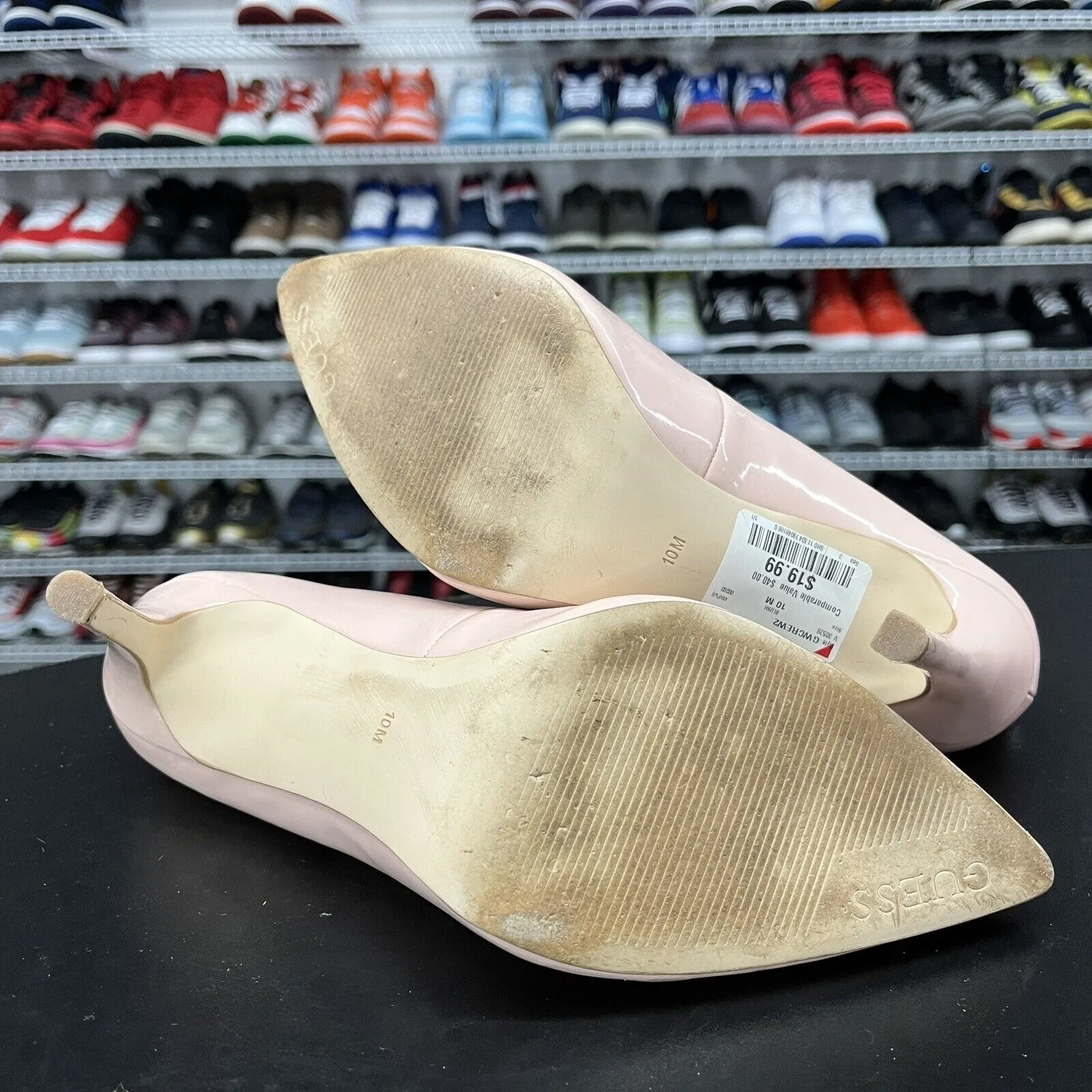GUESS Womens Demi Bone Light Pink Heel Size 9.5